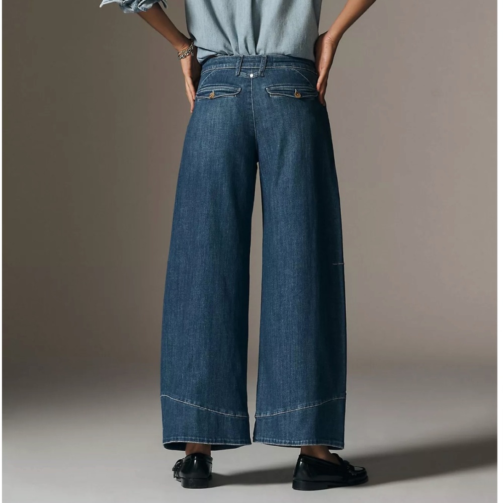 Pilcro Blue Wide Leg Jeans - Picture 3 of 14